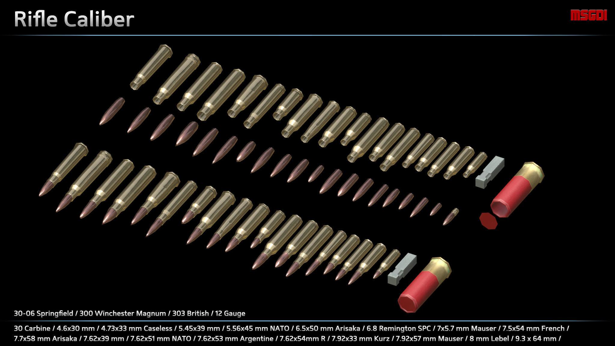 Ammo Collection Low-poly 3D model_2
