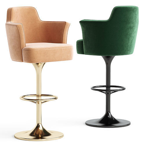 Bar chair beth Low-poly 3D model