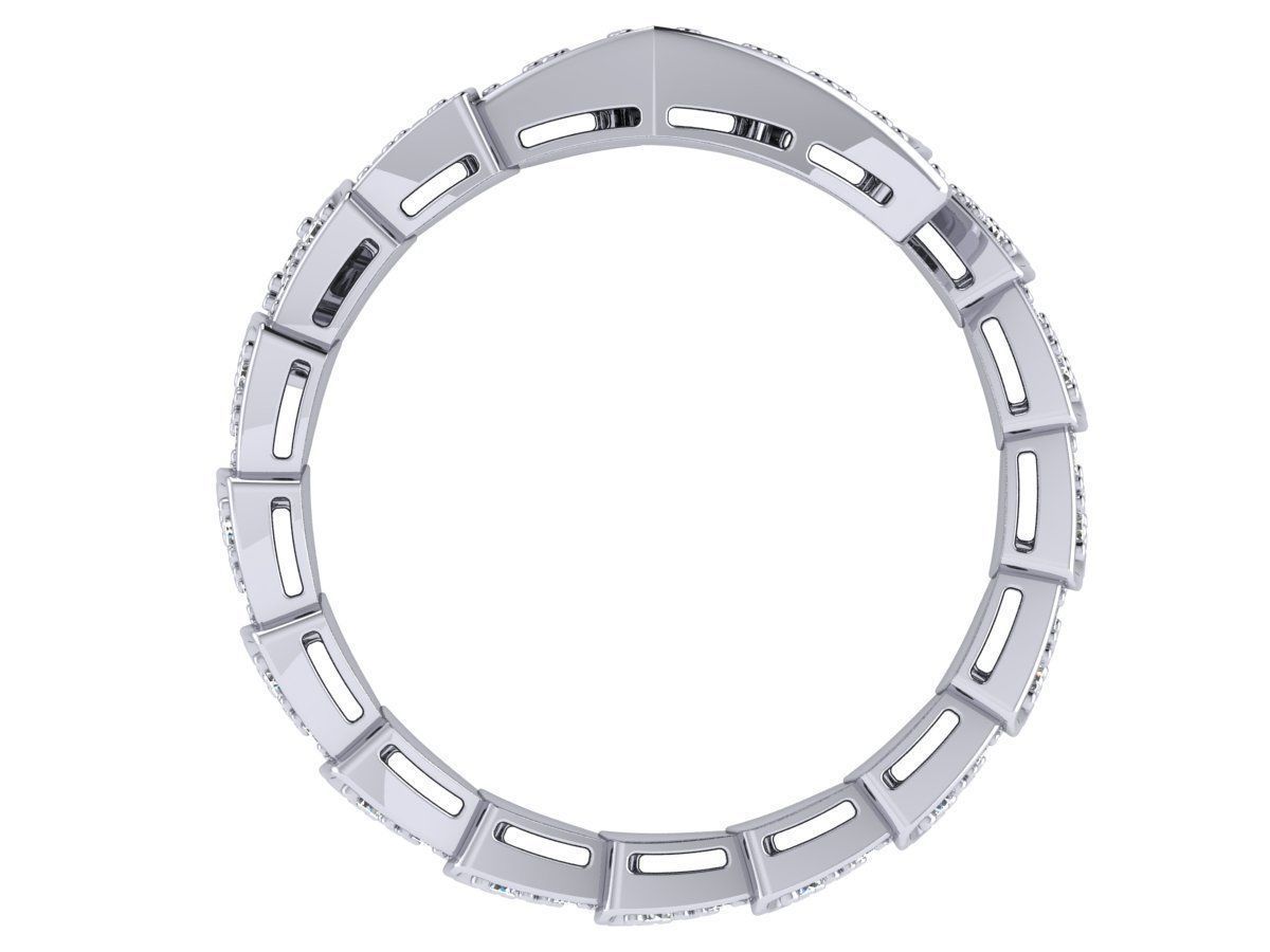 BVLGARI snake diamonds ring 3D print model 3D print model_2