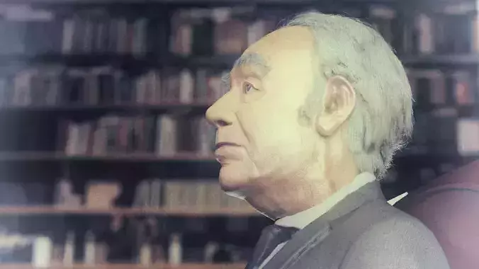 Jorge Luis Borges renderable Low-poly 3D model