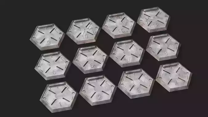Hex Bases- Hangar Bays 3D print model