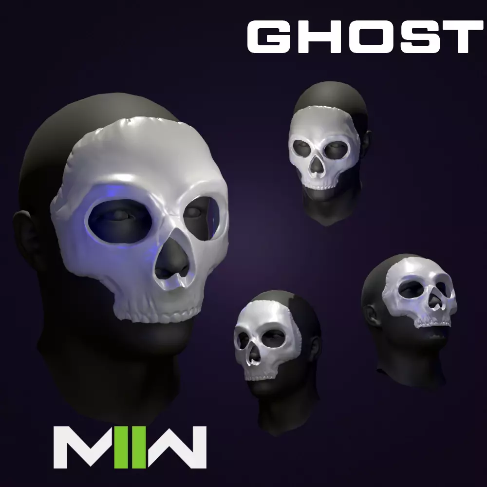 GHOST MASK CODMW2 SIMON RILEY 3D print model_0