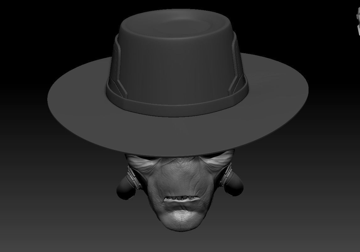 Star Wars Cad Bane head sculpt for figures 3D print model_2