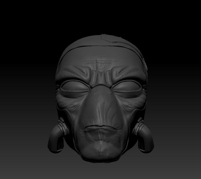 Star Wars Cad Bane head sculpt for figures 3D print model_4