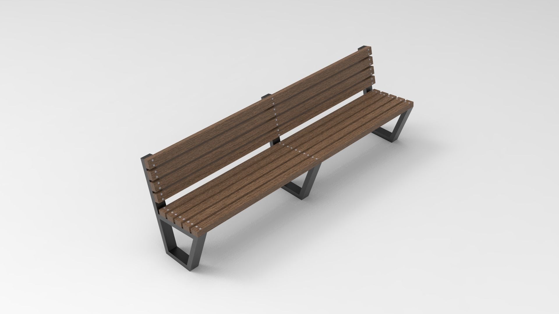 20 MODEL PARK BENCH Low-poly 3D model_3