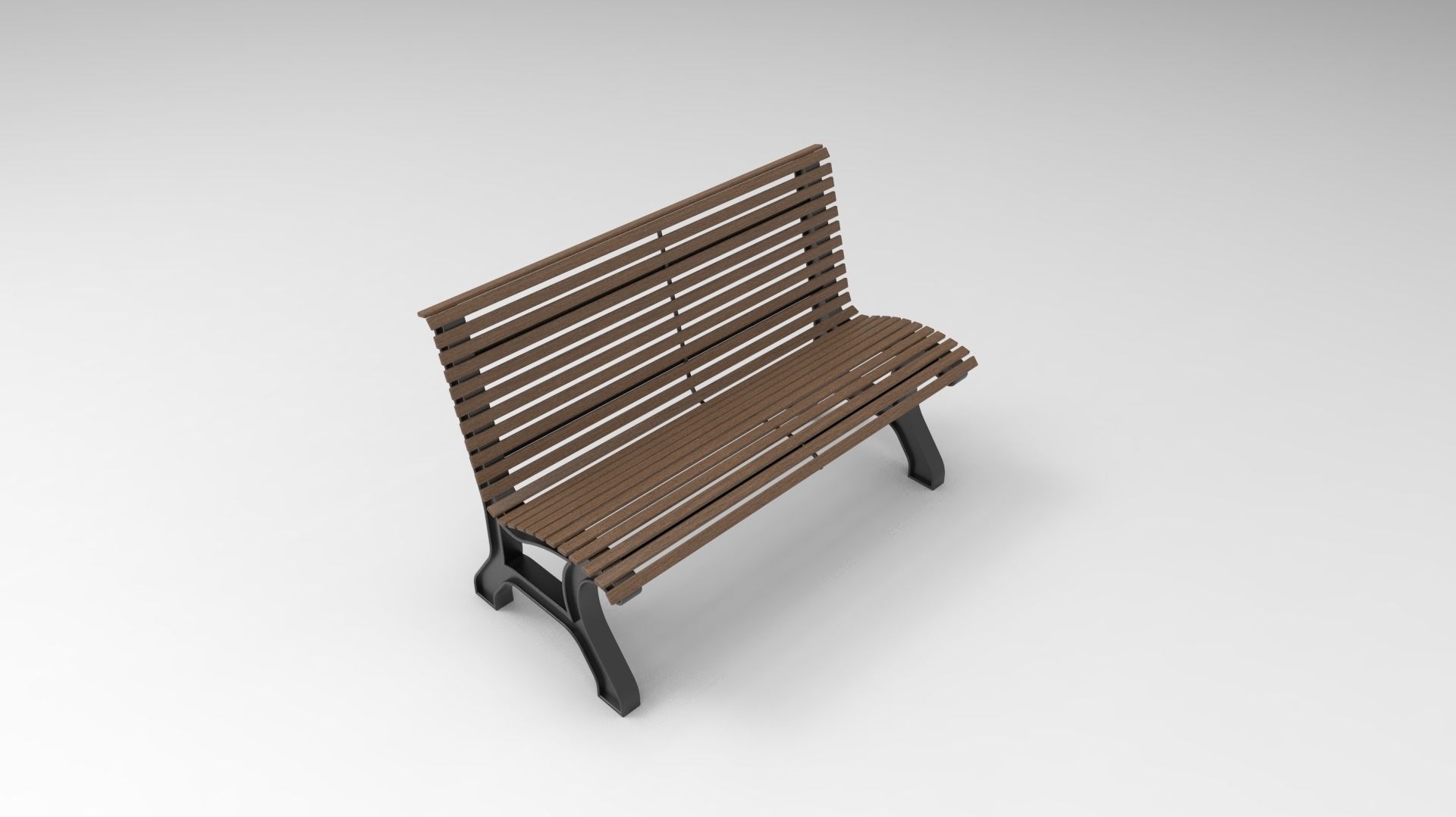 20 MODEL PARK BENCH Low-poly 3D model_16
