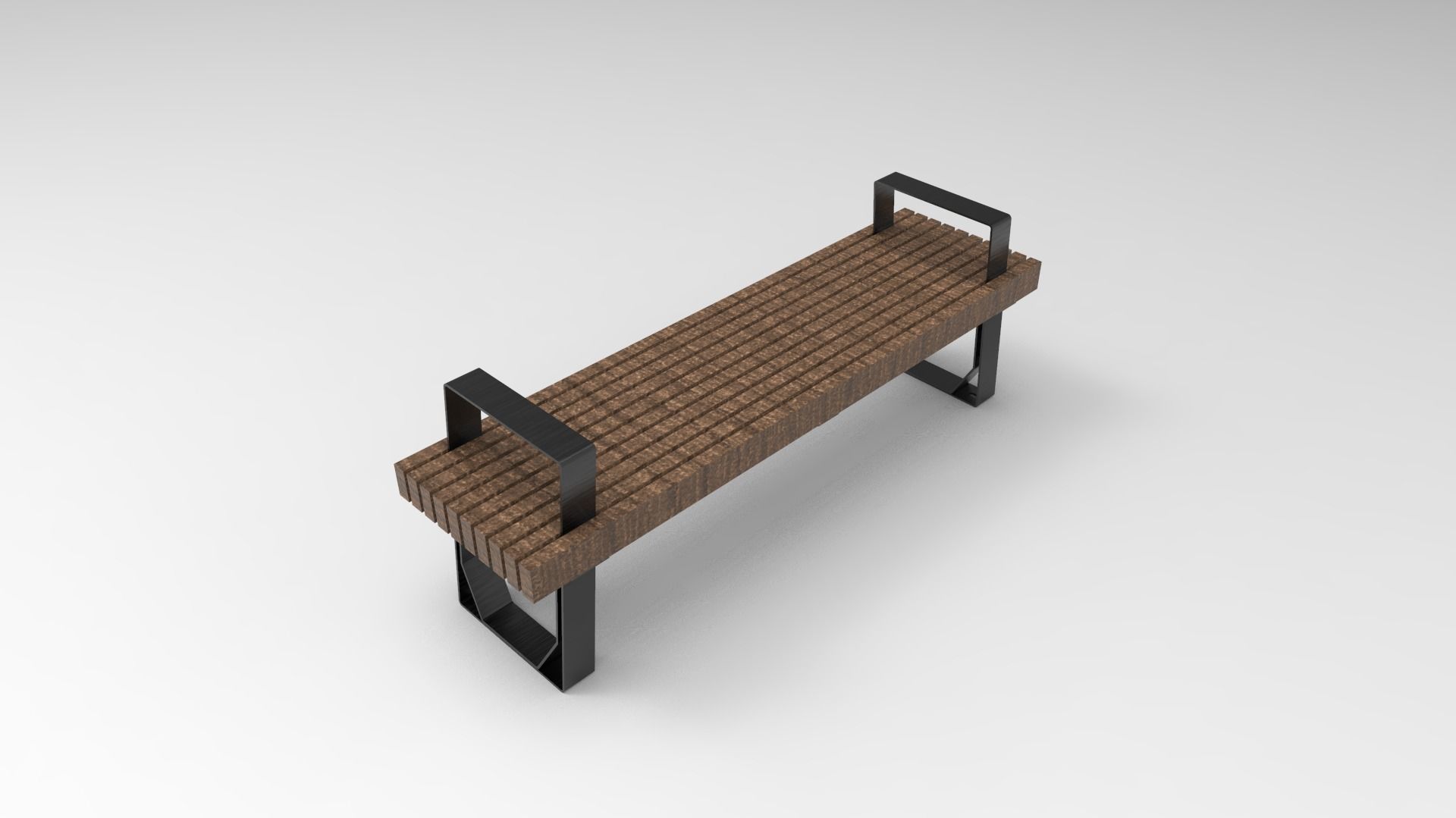 20 MODEL PARK BENCH Low-poly 3D model_2