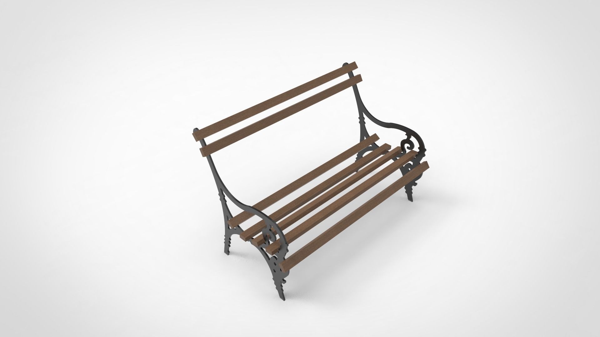 20 MODEL PARK BENCH Low-poly 3D model_18