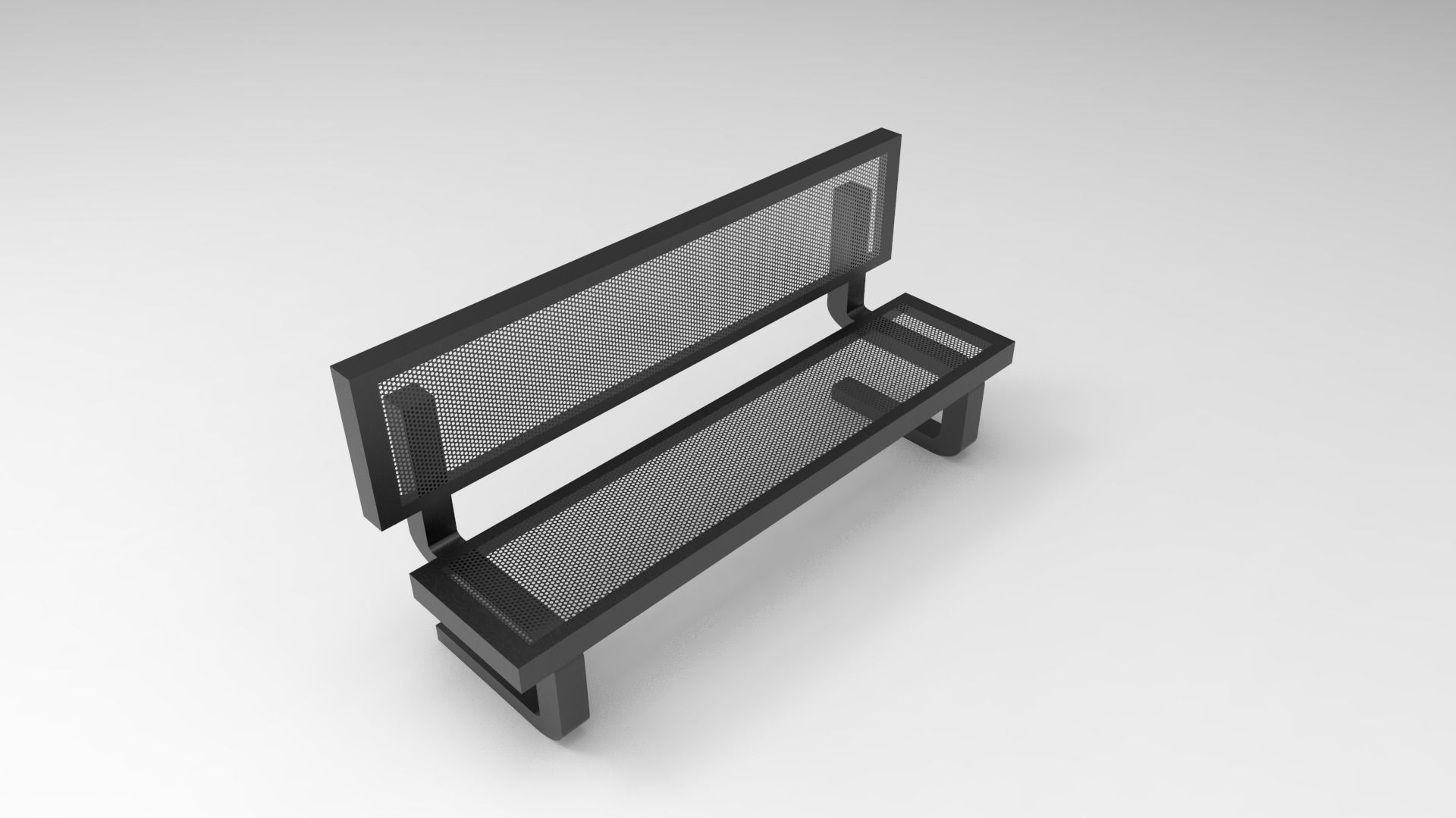 20 MODEL PARK BENCH Low-poly 3D model_6