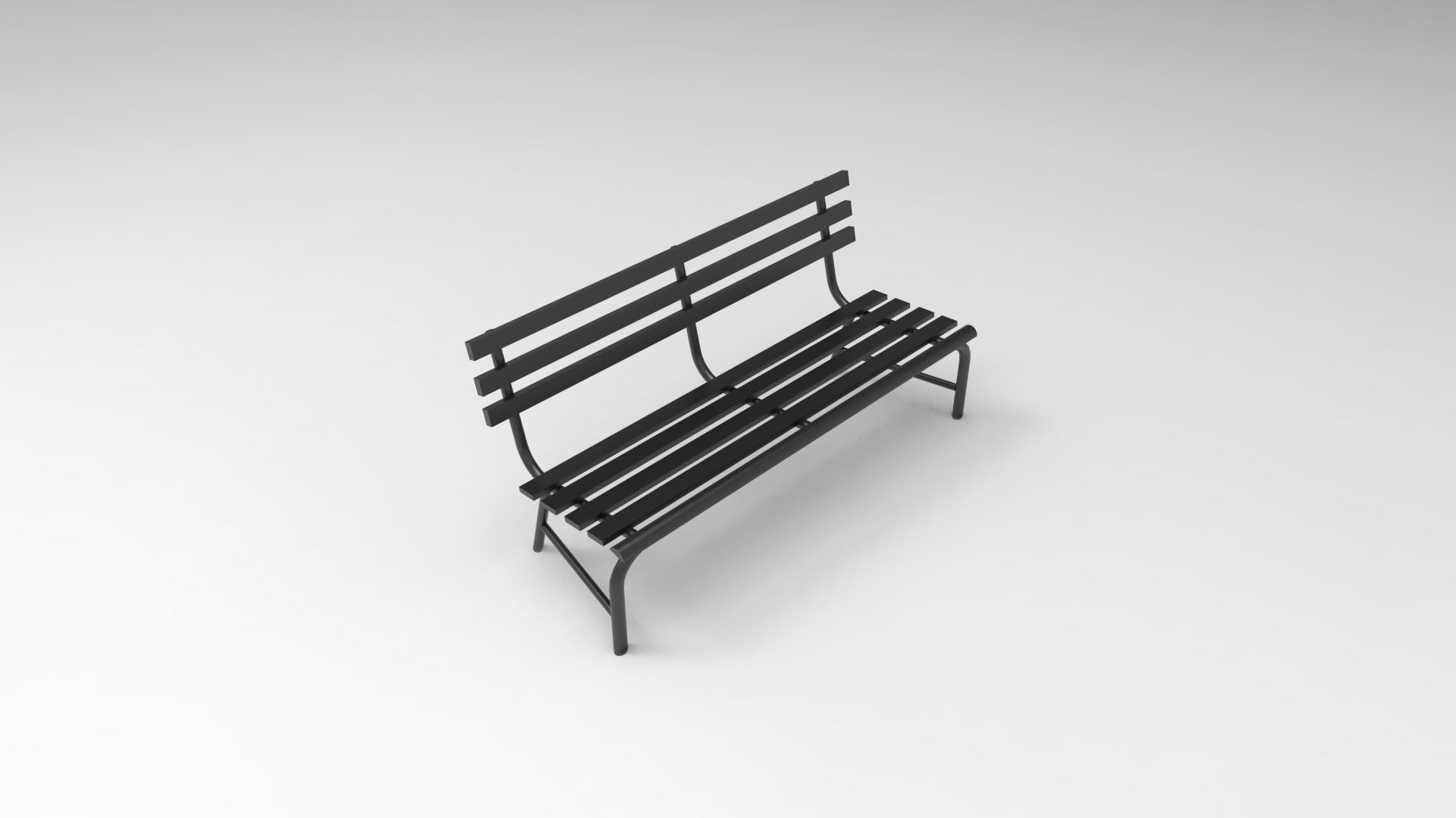 20 MODEL PARK BENCH Low-poly 3D model_14
