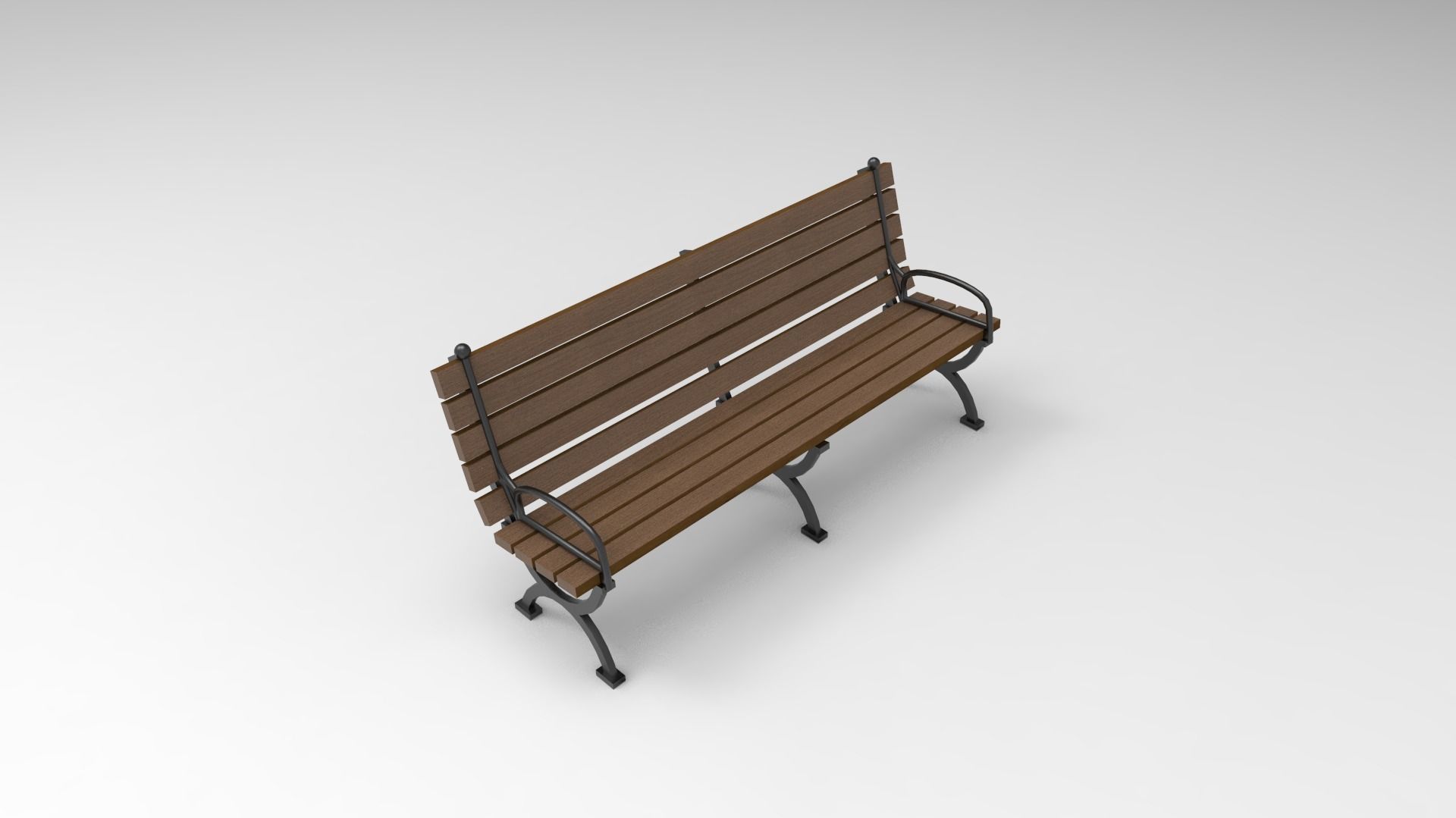 20 MODEL PARK BENCH Low-poly 3D model_11