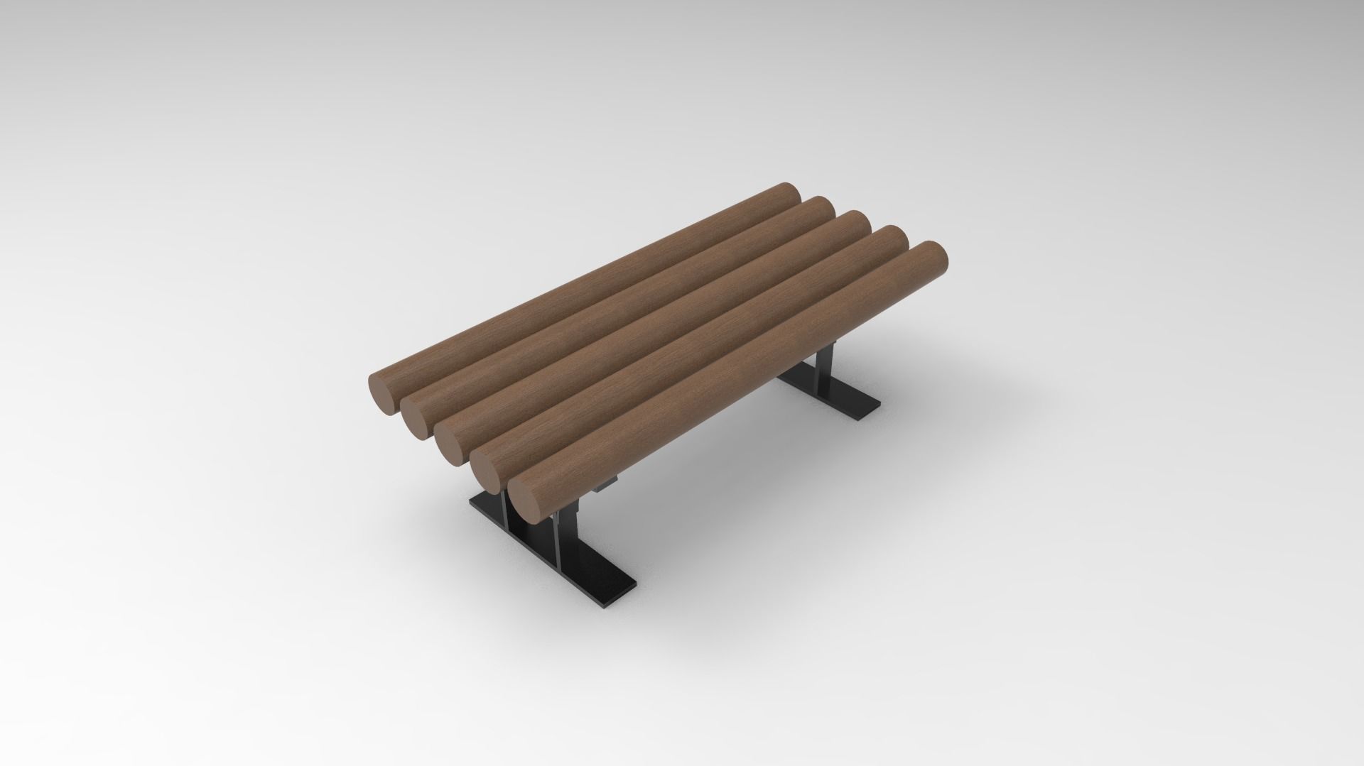 20 MODEL PARK BENCH Low-poly 3D model_8