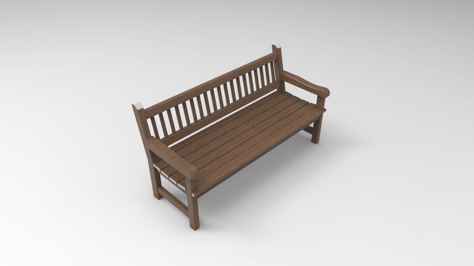 20 MODEL PARK BENCH Low-poly 3D model_4