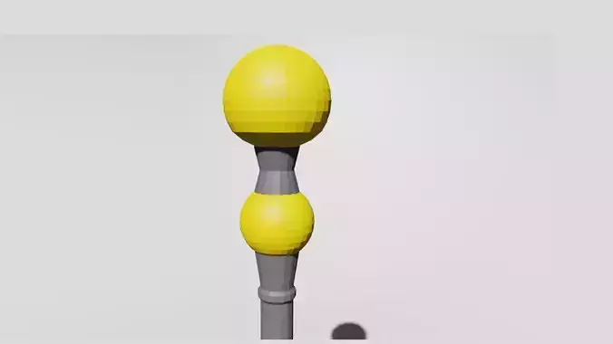 Ball Lamppost  Low Poly