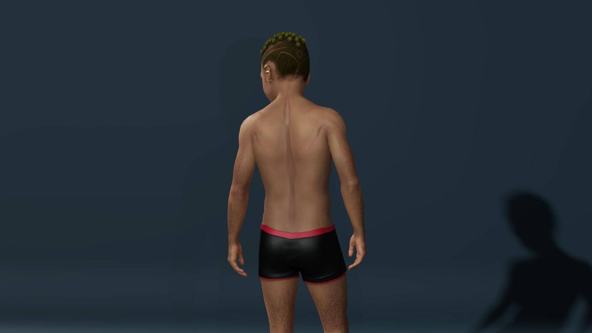 Male and female Couple Characters naked with Genital organs Low-poly 3D model_4