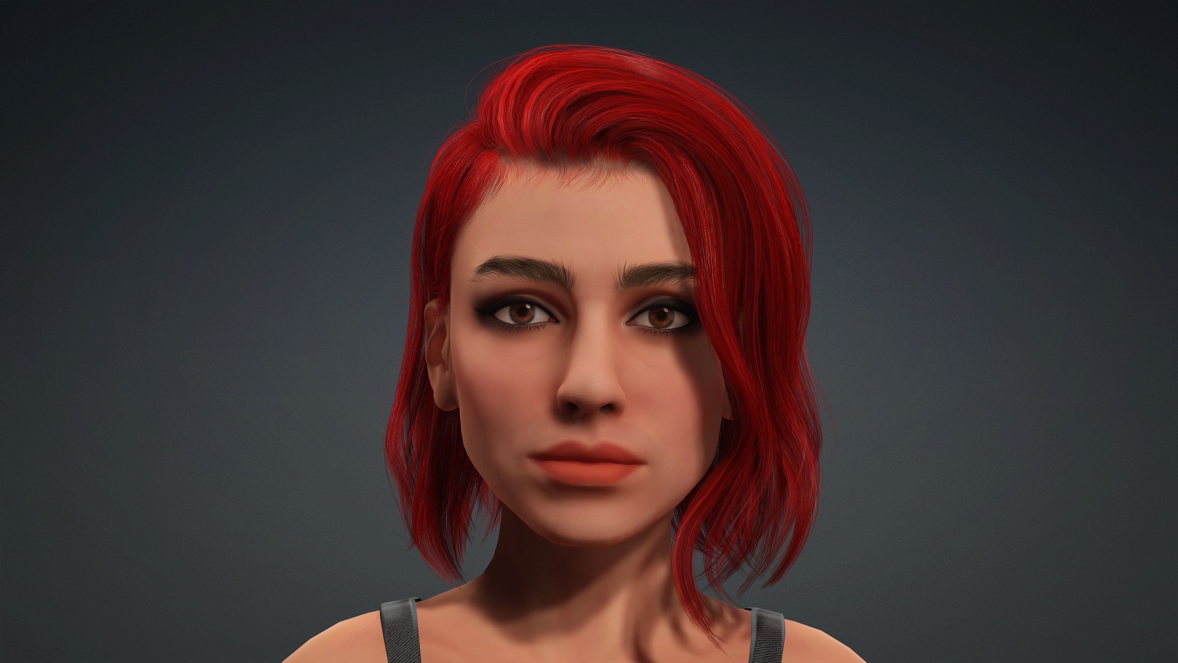 Male and female Couple Characters naked with Genital organs Low-poly 3D model_13