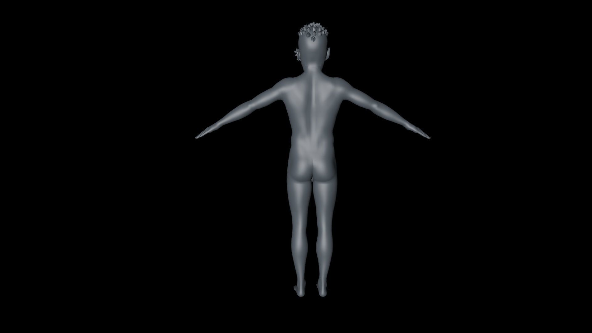 Male and female Couple Characters naked with Genital organs Low-poly 3D model_15