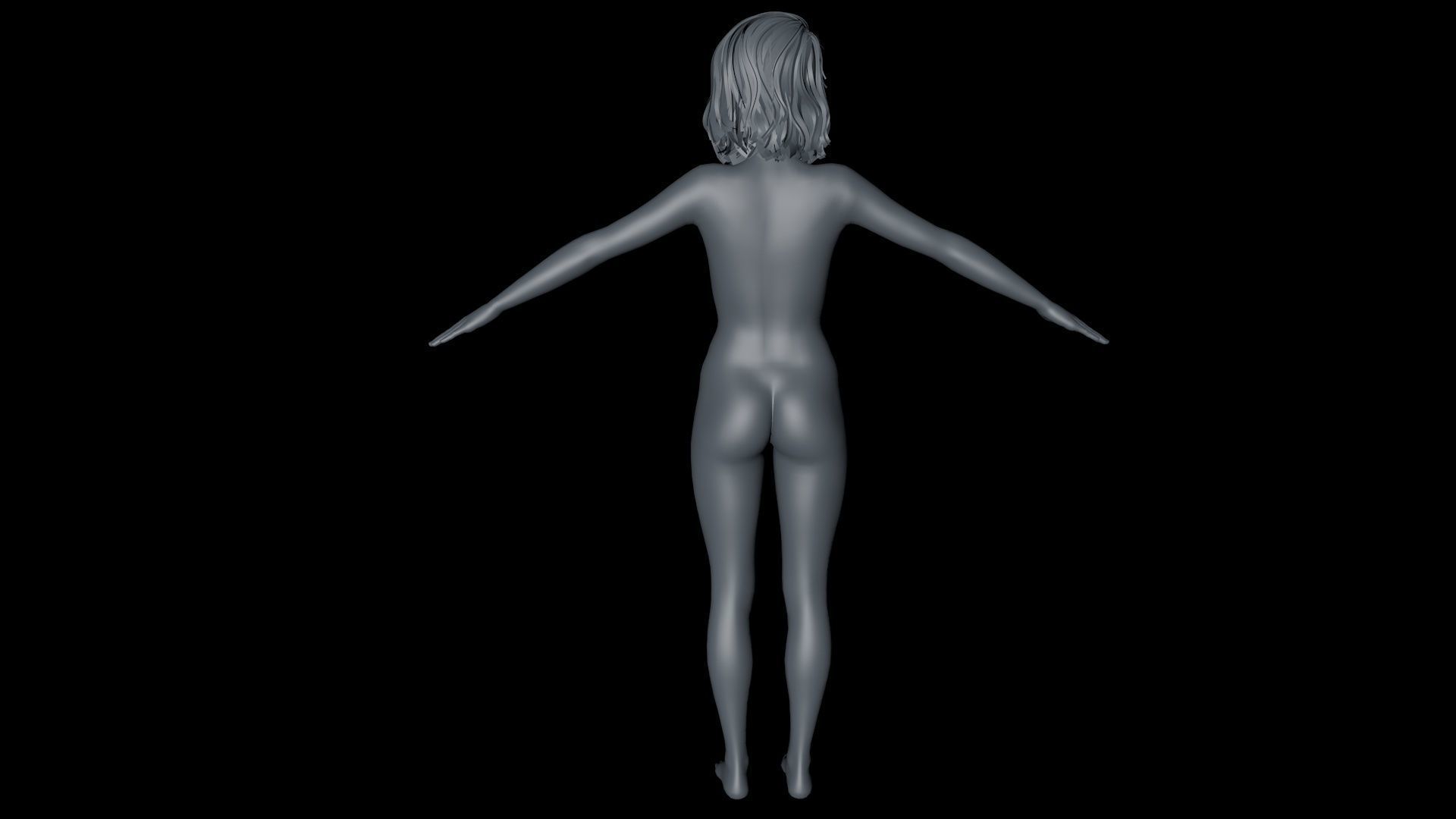Male and female Couple Characters naked with Genital organs Low-poly 3D model_14