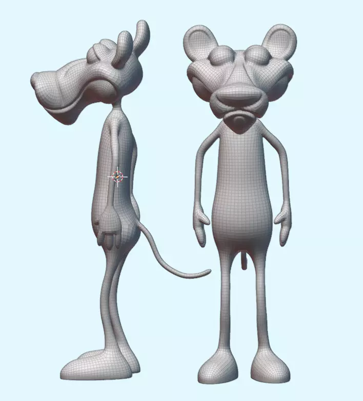 Pink panther Low-poly 3D model_0