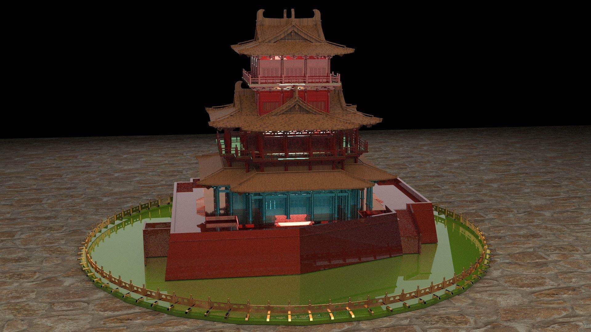 Chinese ancient house 3D model_3