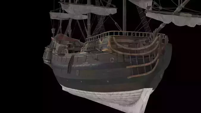 GALLEON SHIP PINNACLE Low-poly 3D model