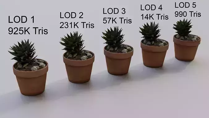 Photoscanned Potted Plant