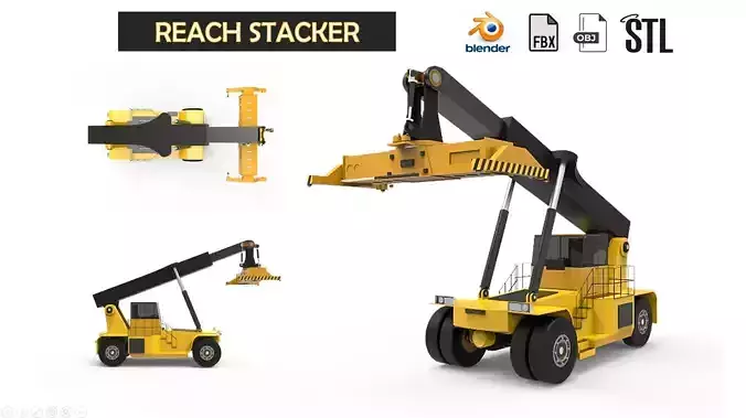 Reach stacker 3D model