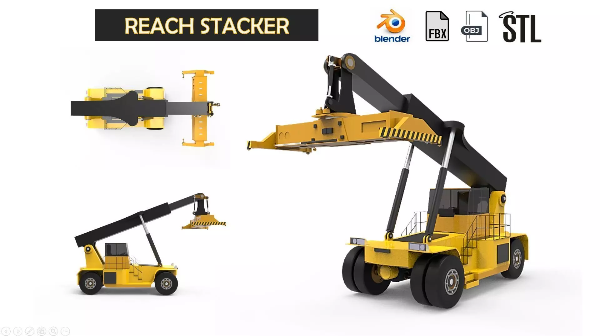 Reach stacker 3D model_0
