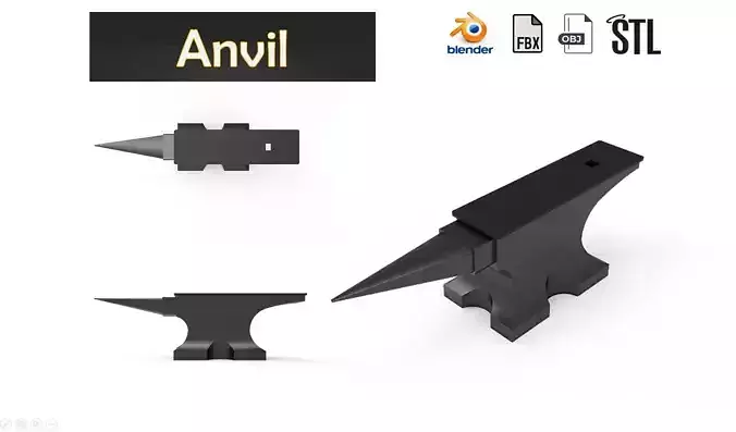Anvil Low-poly 3D model