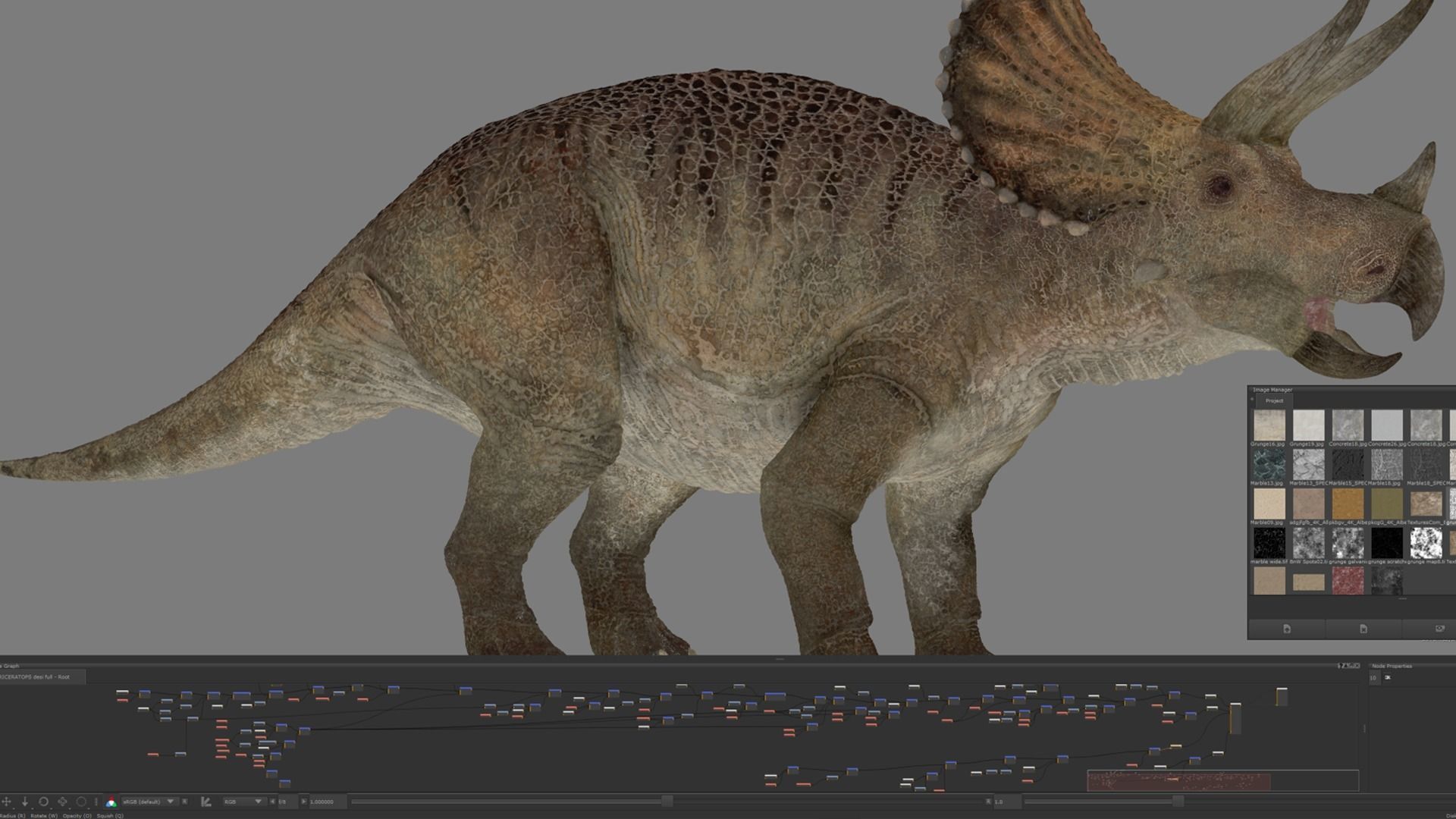 Triceratops Low-poly 3D model_10