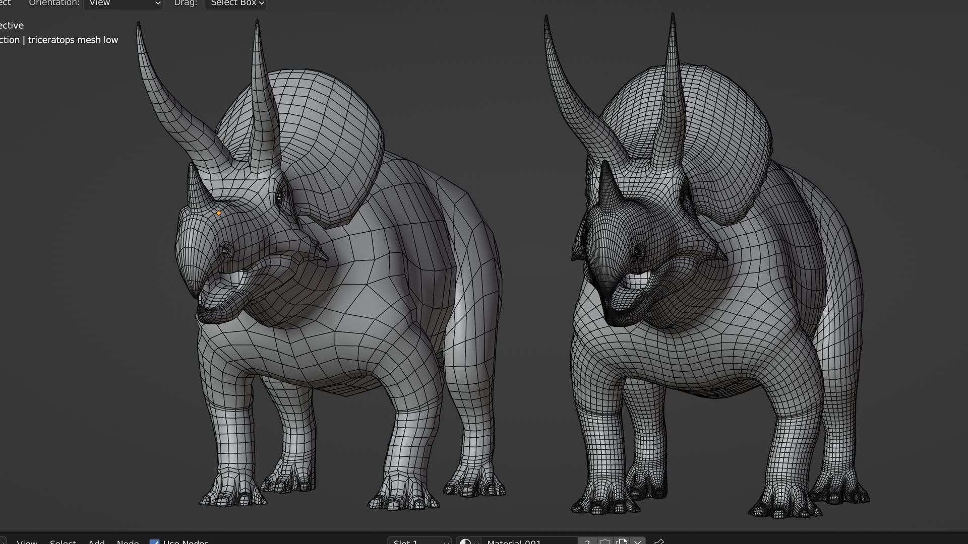 Triceratops Low-poly 3D model_28