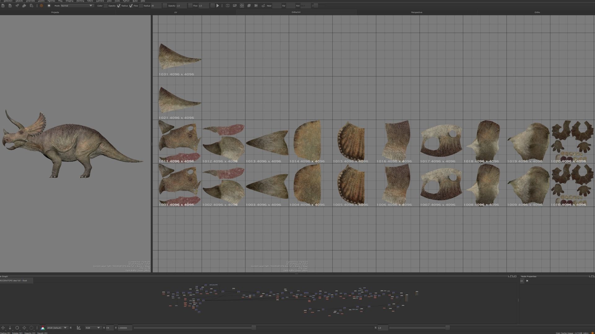 Triceratops Low-poly 3D model_12