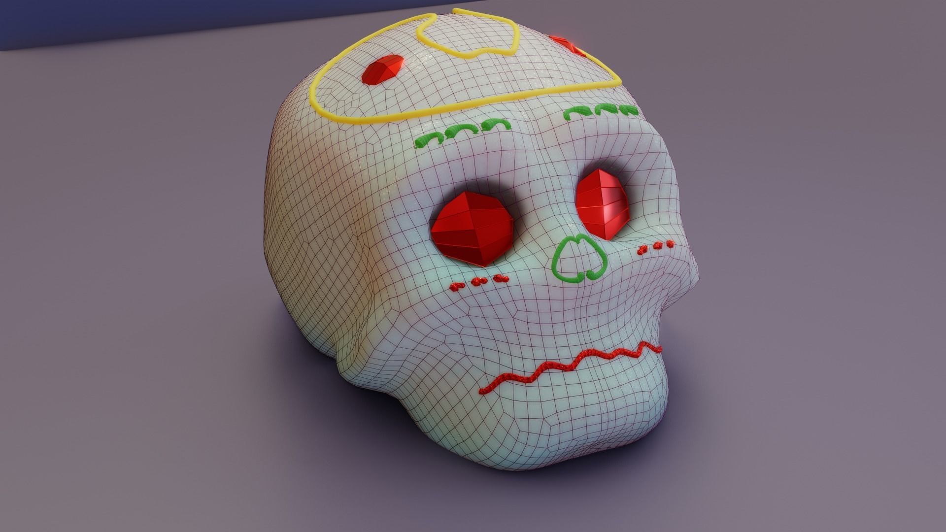 calaverita de azucar sugar skull 3D model_1