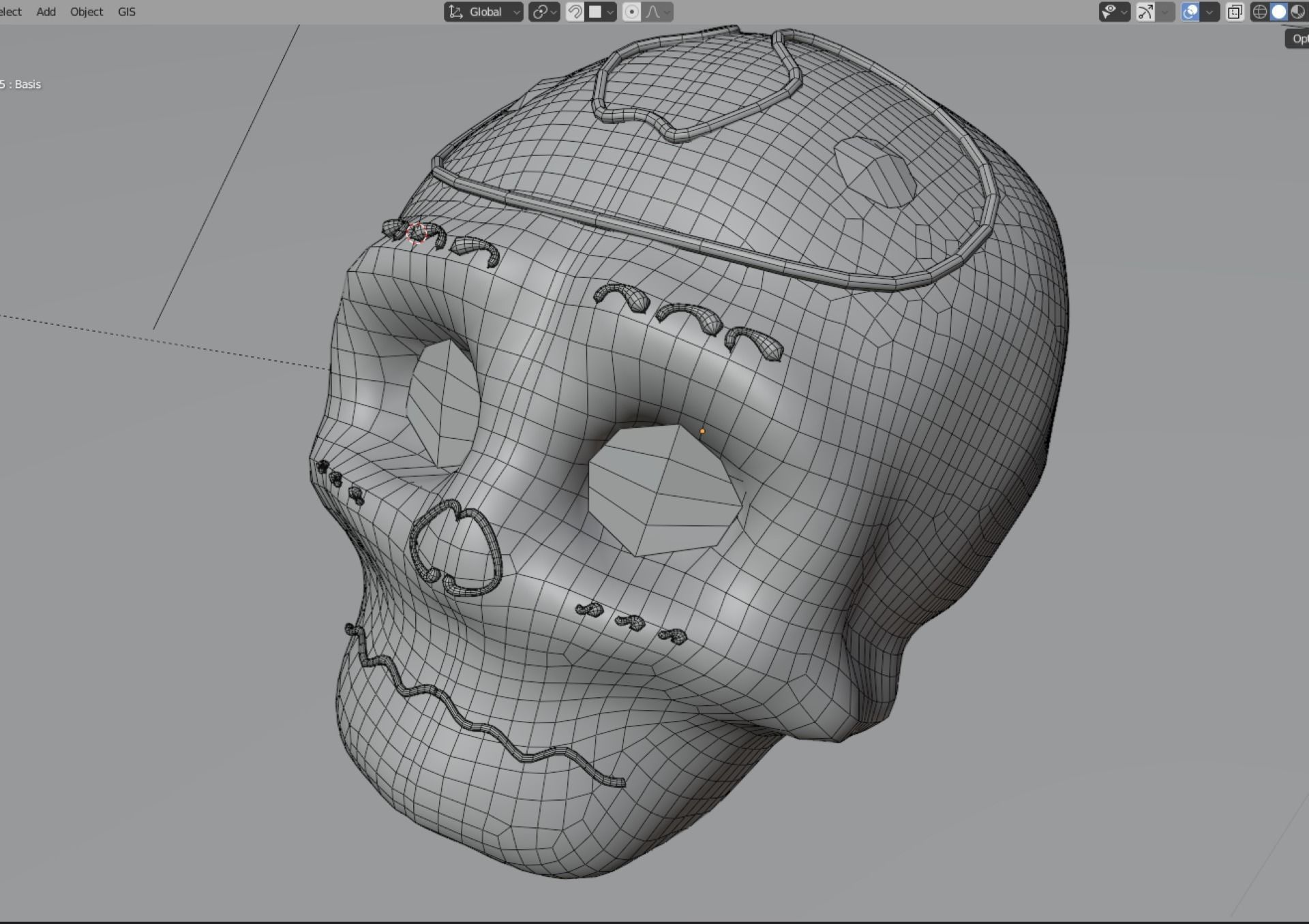 calaverita de azucar sugar skull 3D model_3