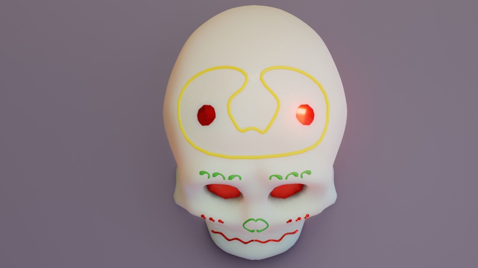calaverita de azucar sugar skull 3D model_7