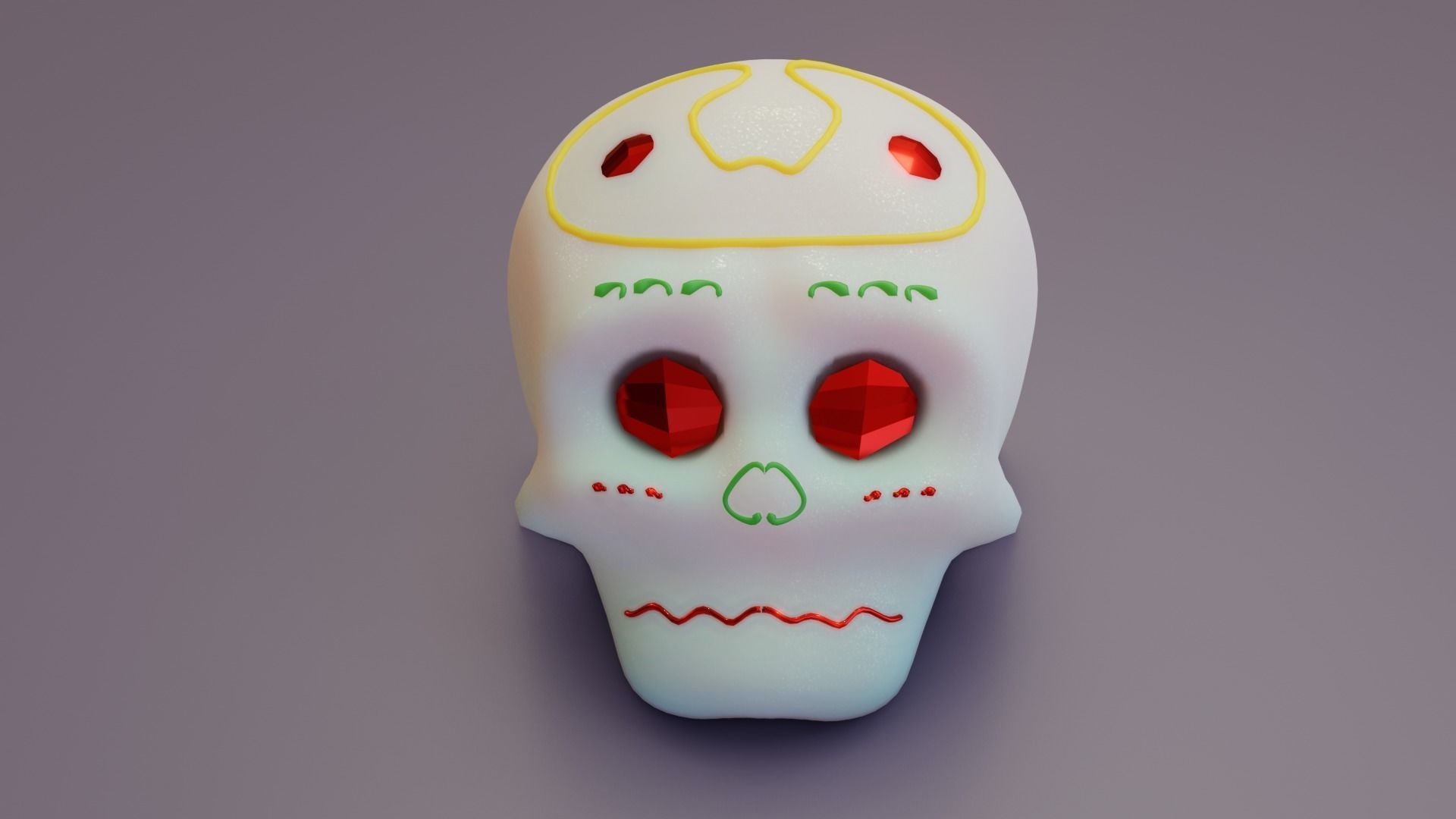 calaverita de azucar sugar skull 3D model_2