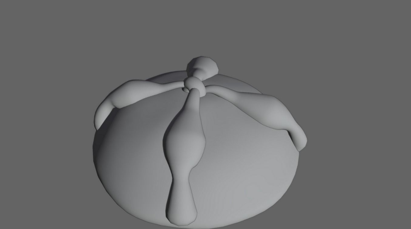 Pan de muerto Mexican 3D model_4