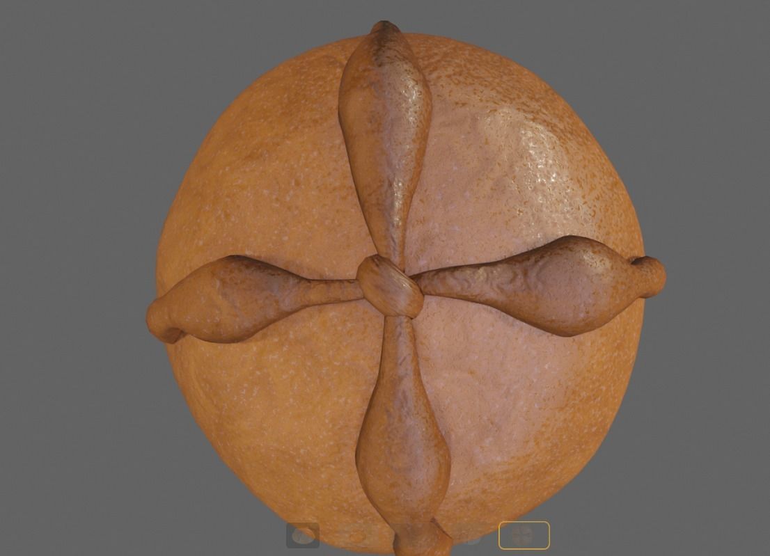 Pan de muerto Mexican 3D model_2