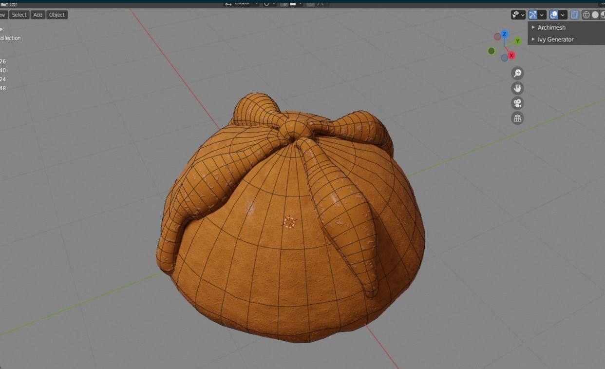 Pan de muerto Mexican 3D model_1