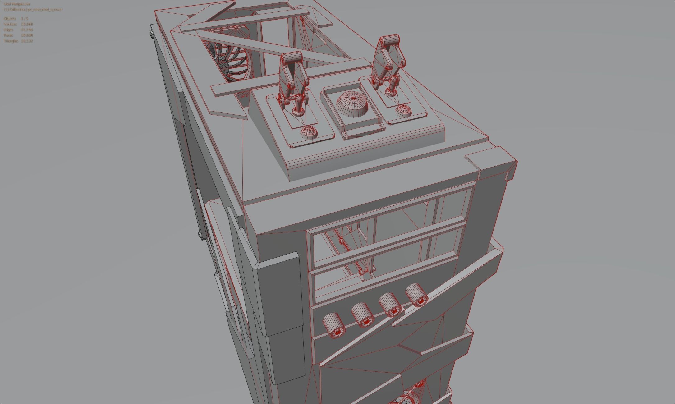 Custom pc case computer modding apocalypse rust  Low-poly 3D model_10