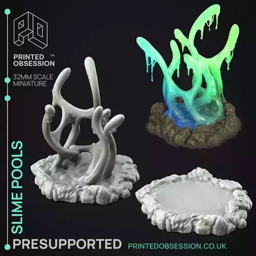 Slime Pool - 3D Printable TTRPG - PRESUPPORTED - 32mm Scale 3D print model