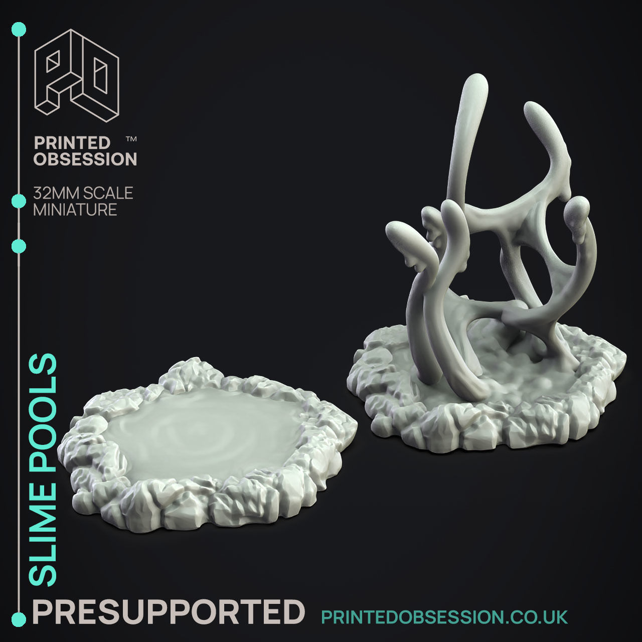 Slime Pool - 3D Printable TTRPG - PRESUPPORTED - 32mm Scale 3D print model_1