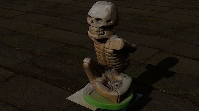 skull statue 3D model