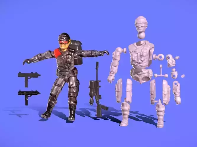 1986 GIJOE - LOW LIGHT - SCAN AND PRE-CUT