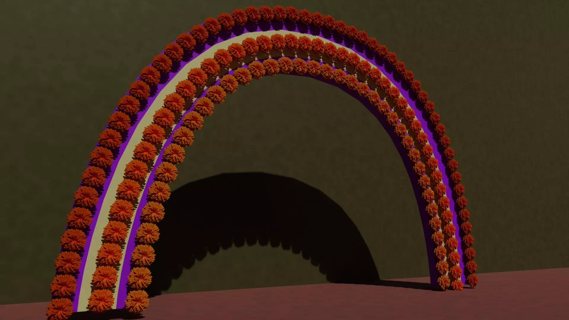 corona para altar dia de muertos 3D model_0