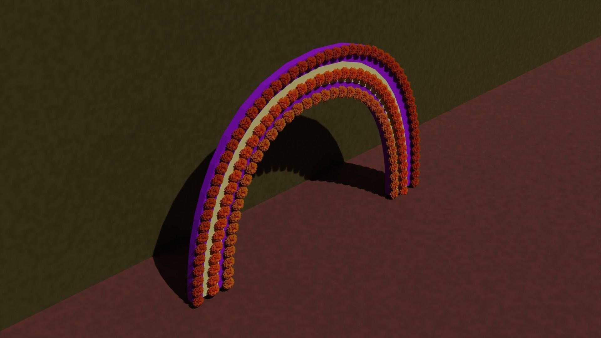 corona para altar dia de muertos 3D model_2