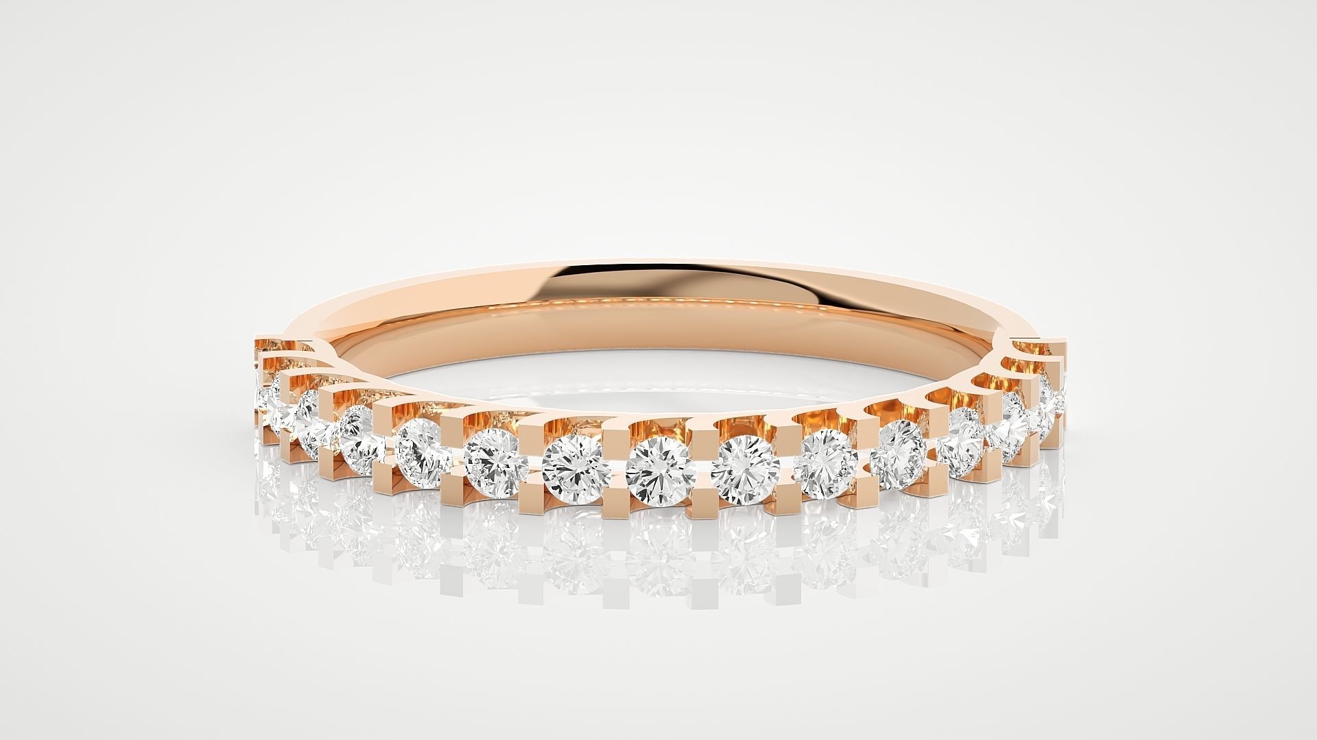 100 Ultra Light wt minimalist diamond ring 3dm stl renders 3D Model Collection_81