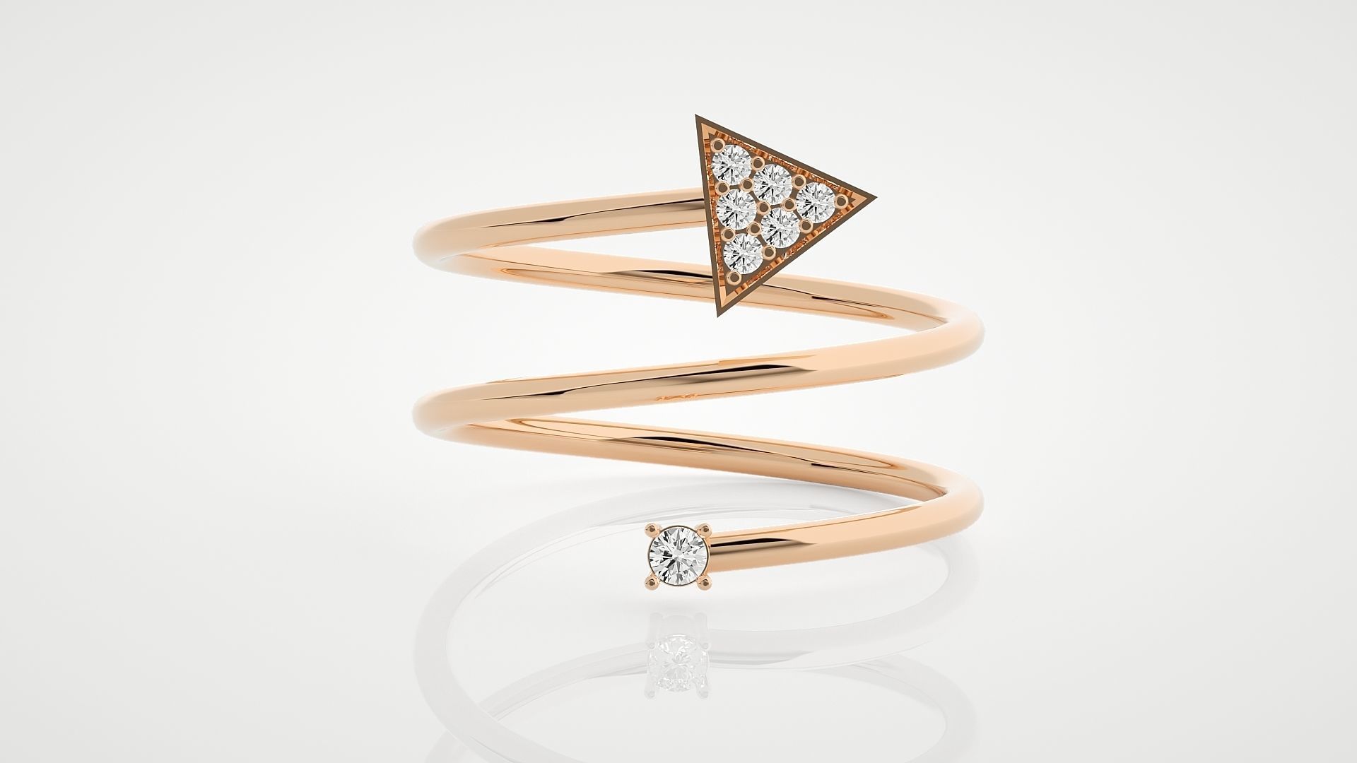 100 Ultra Light wt minimalist diamond ring 3dm stl renders 3D Model Collection_43