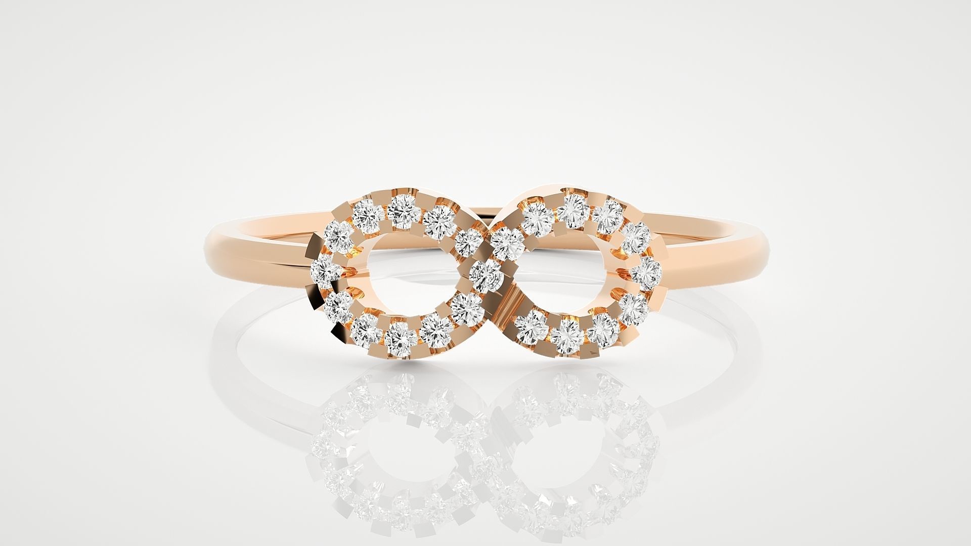 100 Ultra Light wt minimalist diamond ring 3dm stl renders 3D Model Collection_16