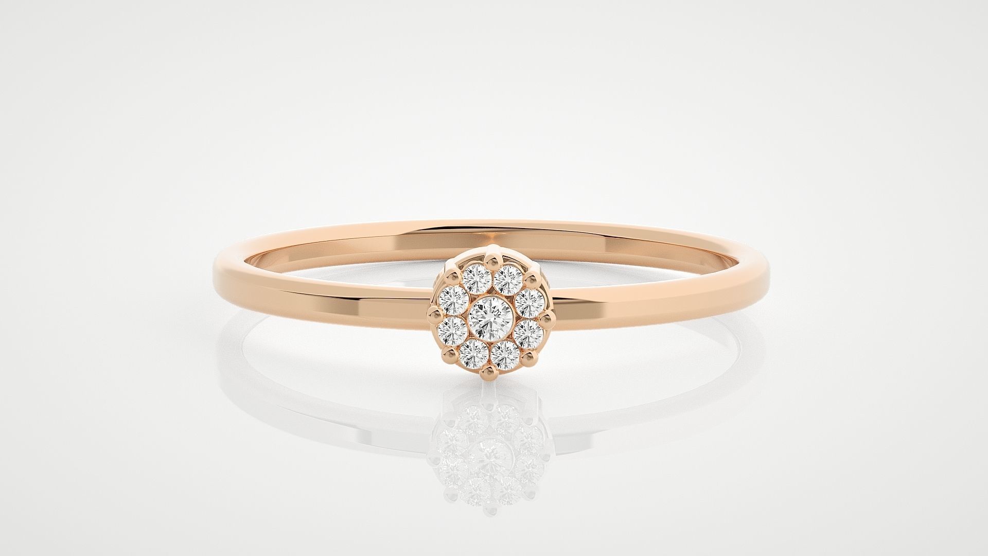 100 Ultra Light wt minimalist diamond ring 3dm stl renders 3D Model Collection_80